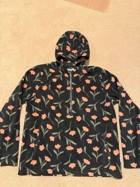 O'Neill Black Hoodie with pink tulip Accents